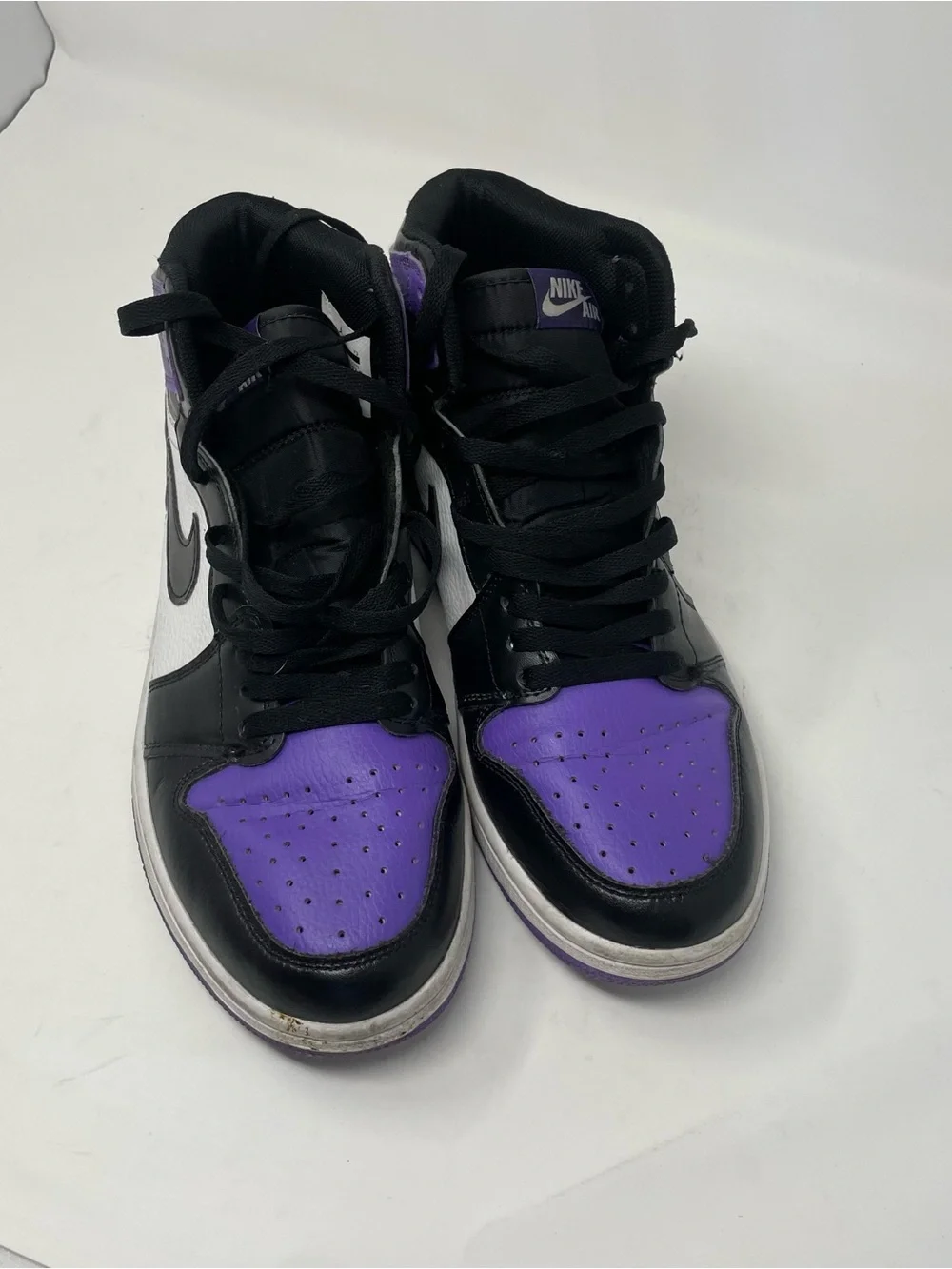 Jordan Air Jordan 1 Mid Black Purple White Sneakers